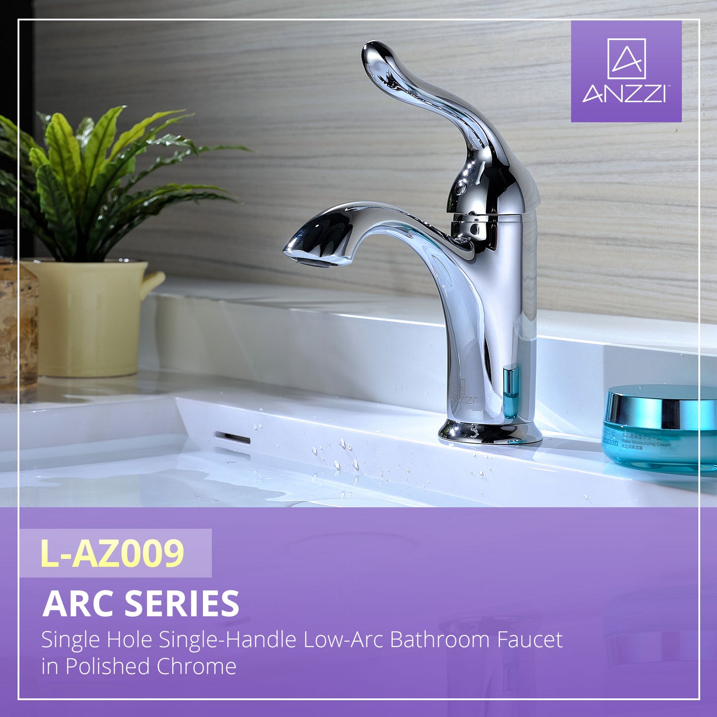 Arc Series Single Hole Single-Handle Low-Arc Bathroom Faucet