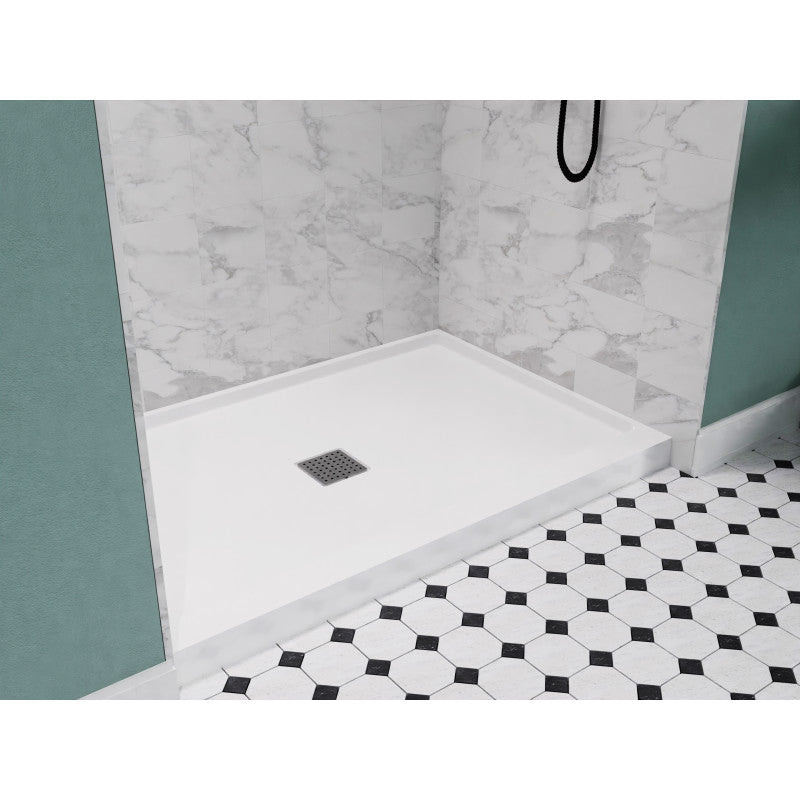 Alexander 48 in. x 32 in. Shower Base in White