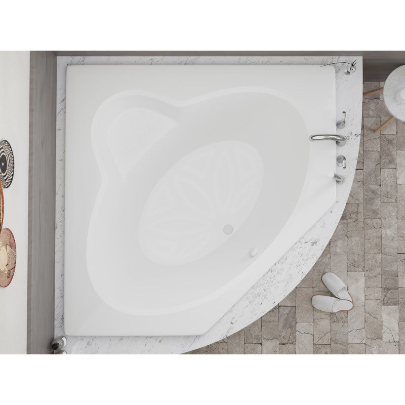 AZ6060SS - Rana 5 ft. Acrylic Center Drain Corner Bathtub in White