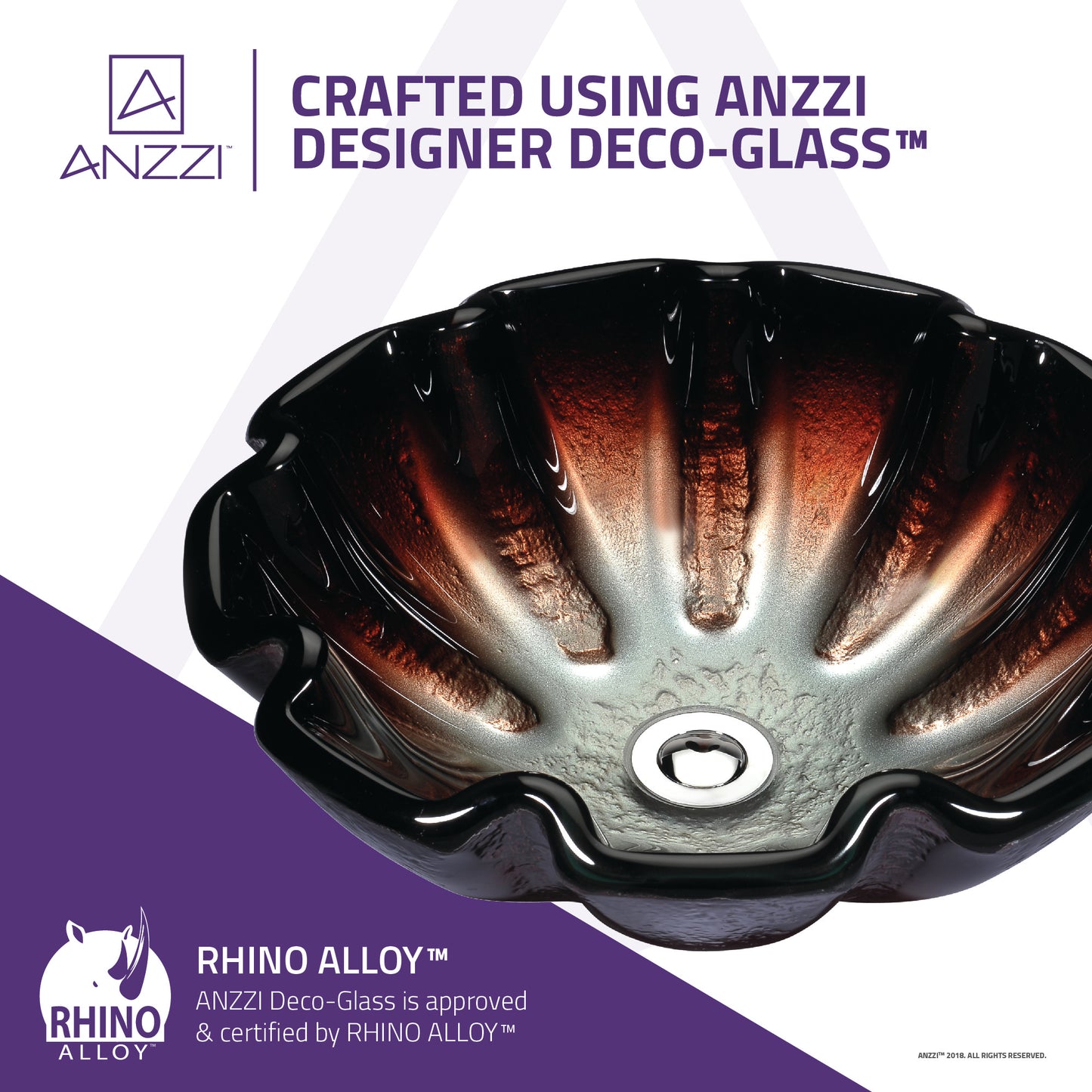 Tara Series Deco-Glass Vessel Sink