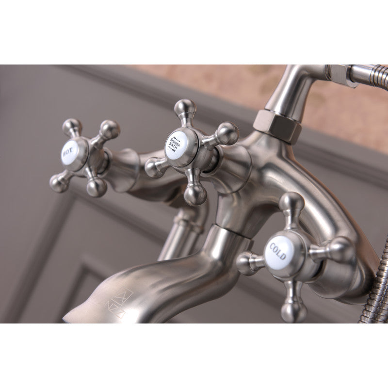 Tugela 3-Handle Claw Foot Tub Faucet with Hand Shower