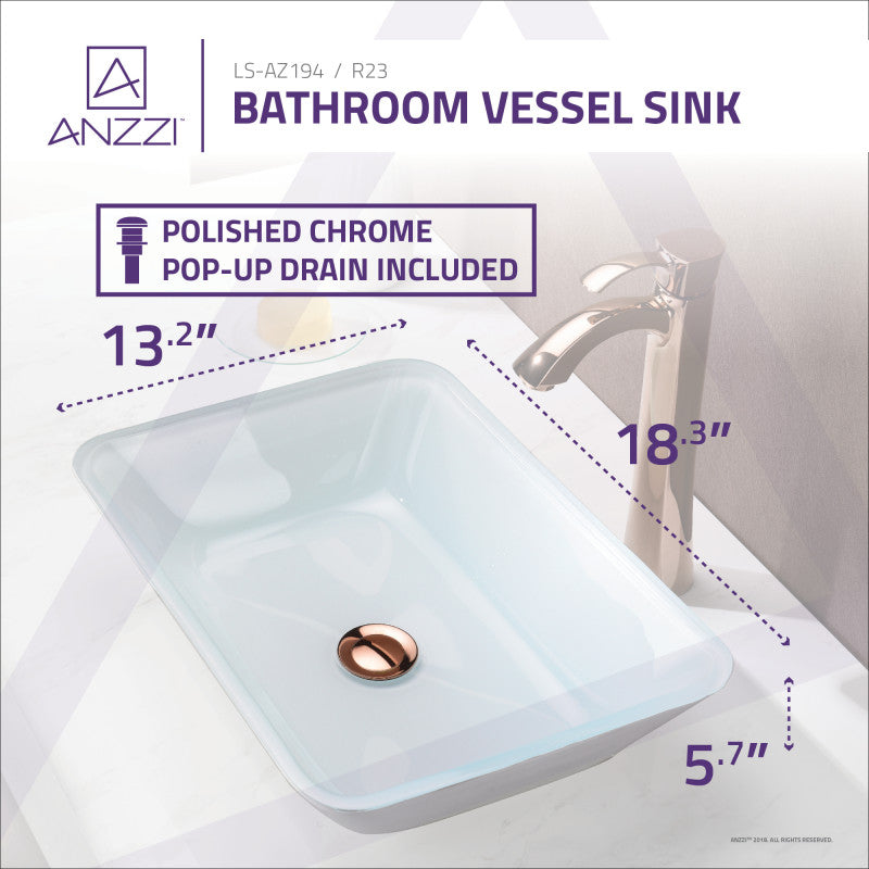 Amenta Series Vessel Sink in White