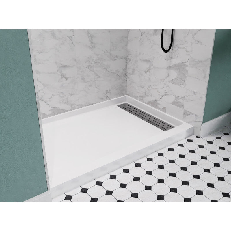 Alexander 48 in. x 32 in. Shower Base in White