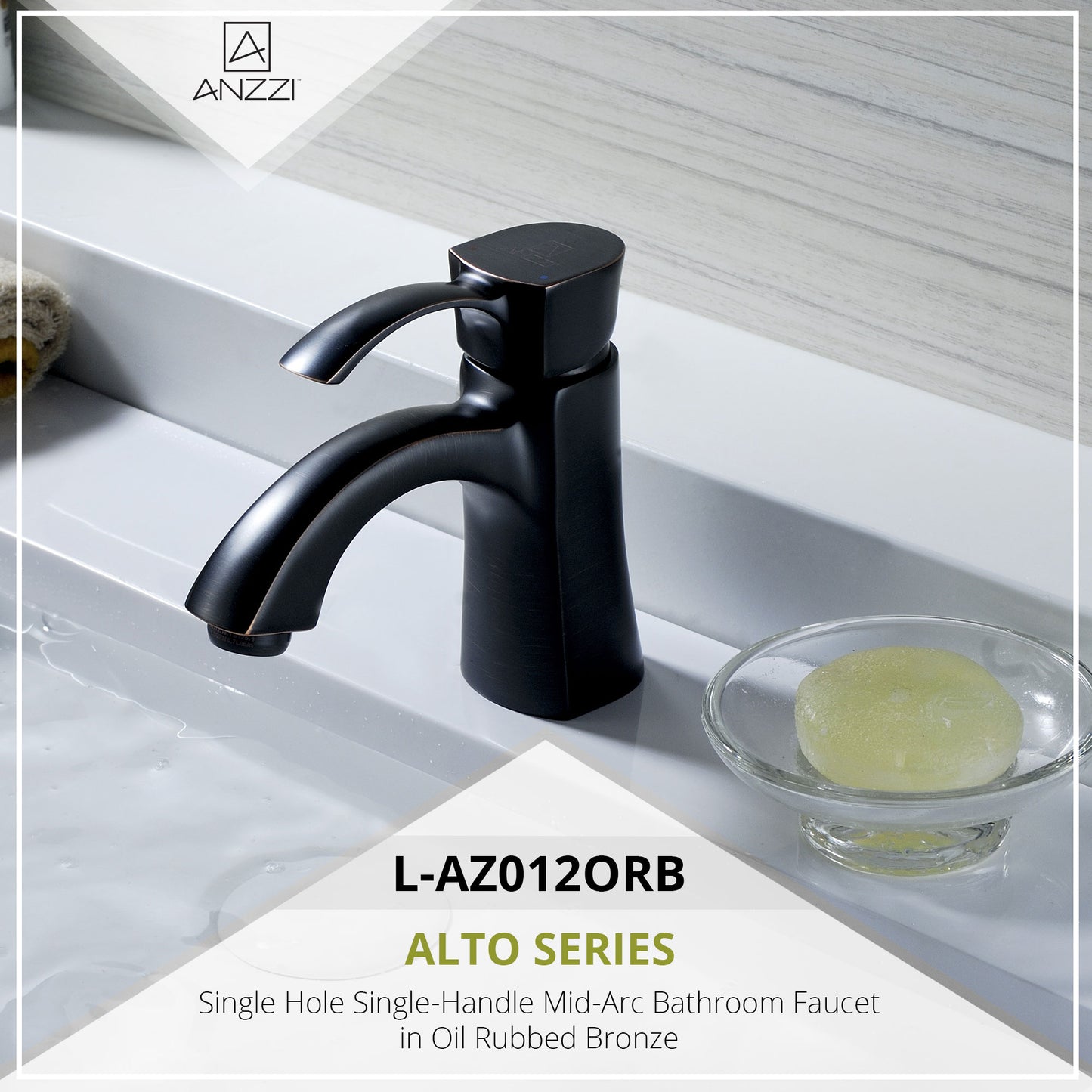 Alto Series Single Hole Single-Handle Mid-Arc Bathroom Faucet