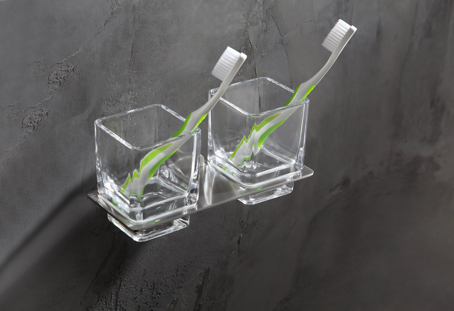 AC-AZ056BN - Caster 3 Series Dual Toothbrush Holder in Brushed Nickel