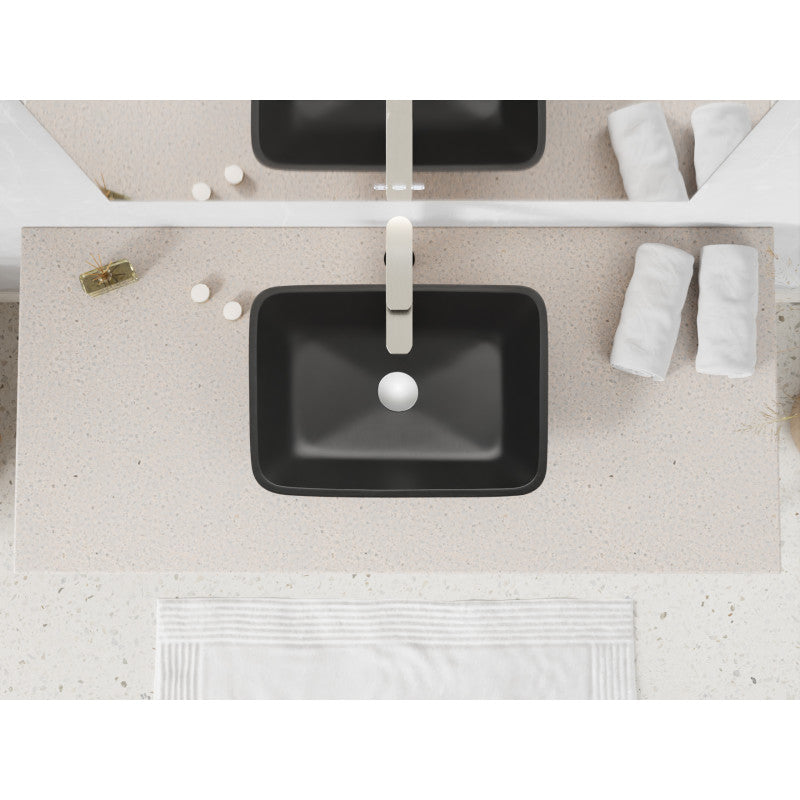 Innovio Rectangle Glass Vessel Bathroom Sink