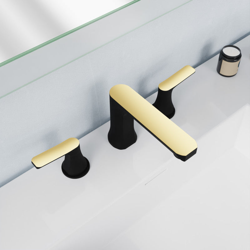 2-Handle 3-Hole 8 in. Widespread Bathroom Faucet With Pop-up Drain