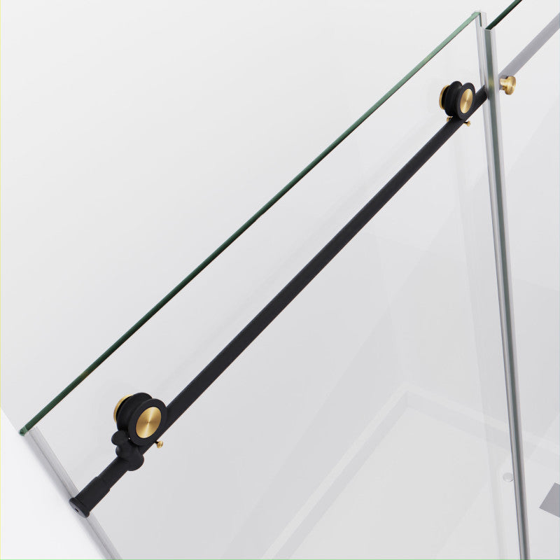 Madam Series 60 in. by 76 in. Frameless Sliding Shower Door with Handle