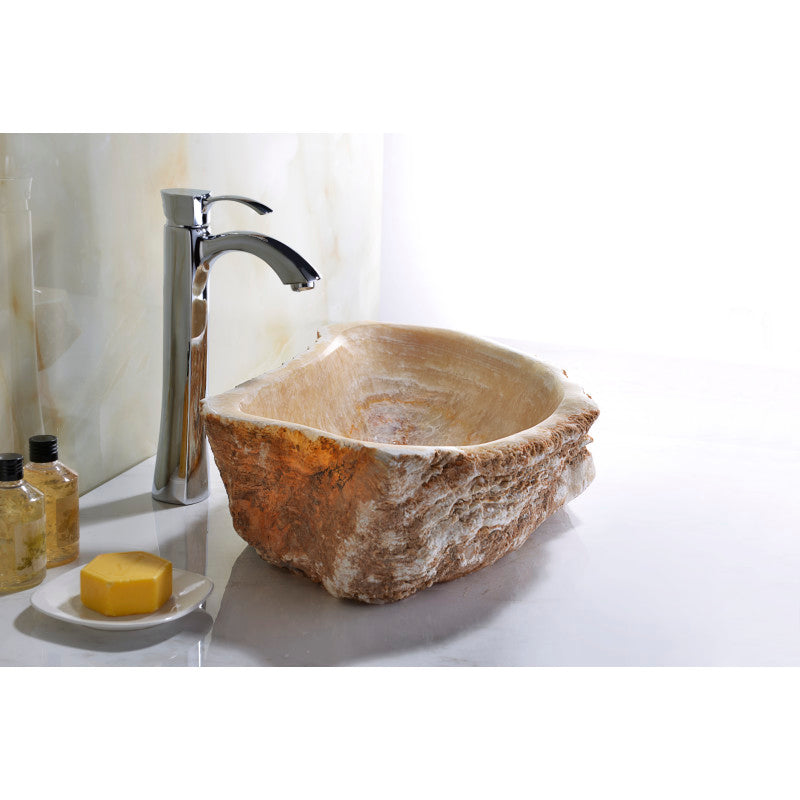 Daniil Vessel Sink in Dark Honey Onyx
