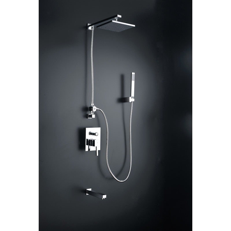 Byne 1-Handle 1-Spray Tub and Shower Faucet with Sprayer Wand