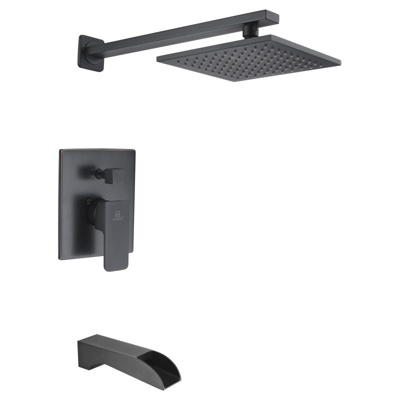 SH-AZ037MK - Mezzo Series 1-Handle 1-Spray Tub and Shower Faucet in Matte Black