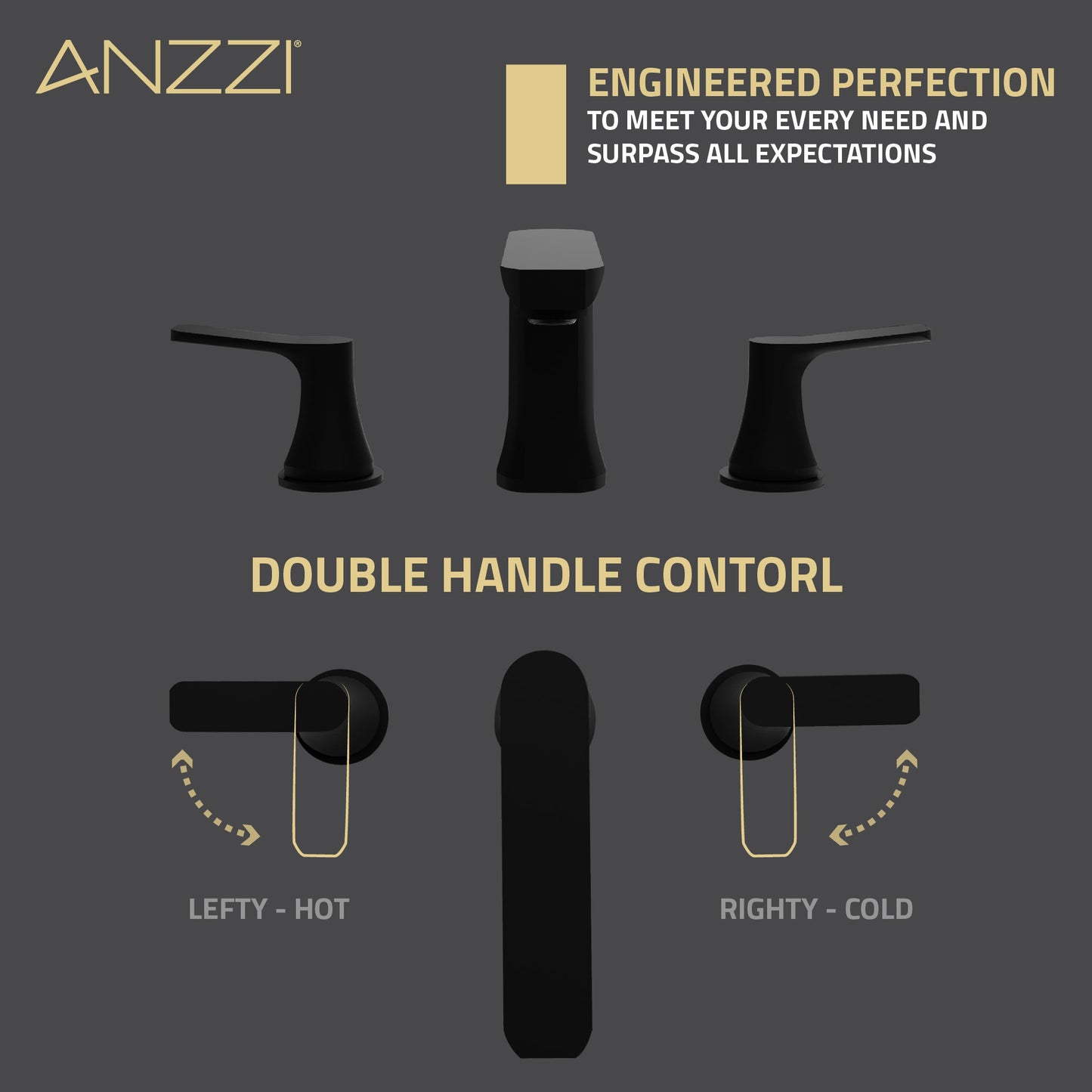 2-Handle 3-Hole 8 in. Widespread Bathroom Faucet With Pop-up Drain
