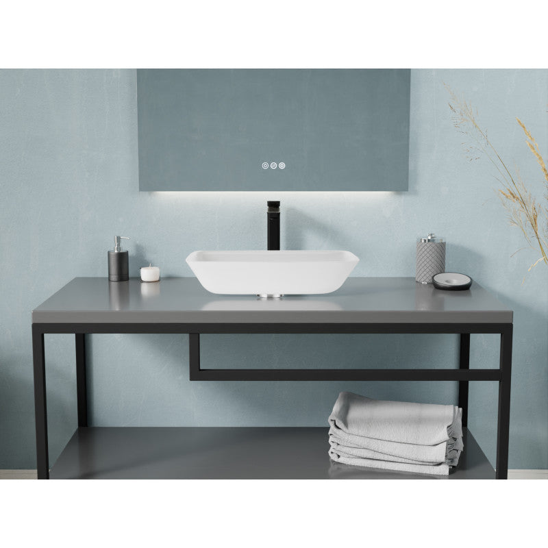 Innovio Rectangle Glass Vessel Bathroom Sink