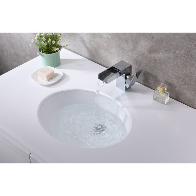 Pegasus Series 18.25 in. Ceramic Undermount Sink Basin in White