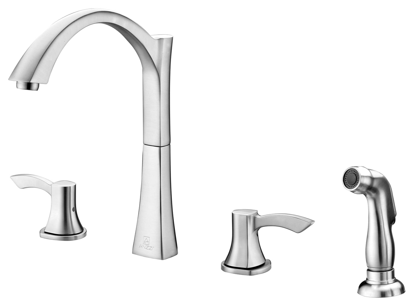 KF-AZ032BN - Soave Series 2-Handle Standard Kitchen Faucet in Brushed Nickel