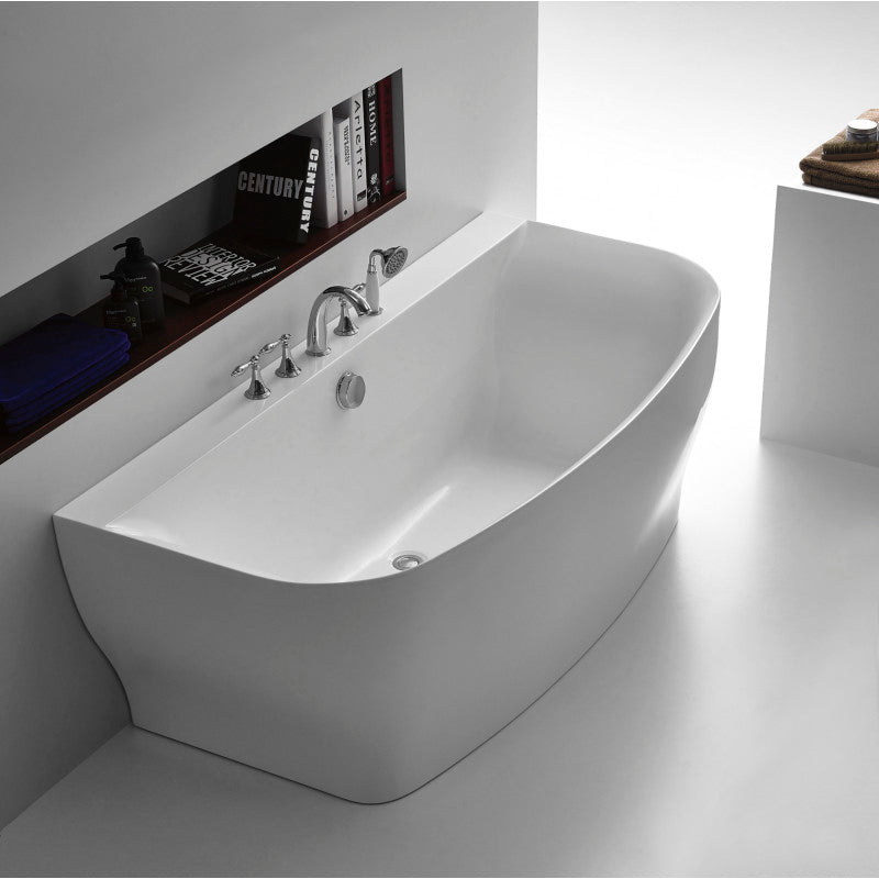 FT-AZ112-R - ANZZI Series 5.41 ft. Freestanding Bathtub in White