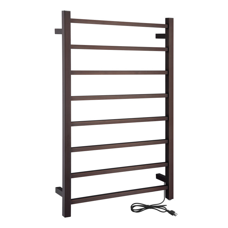TW-AZ026ORB - Bell Series 8-Bar Wall Mounted Electric Plug-In Bathroom Towel Warmer Rack in Oil Rubbed Bronze Finish Stainless Steel
