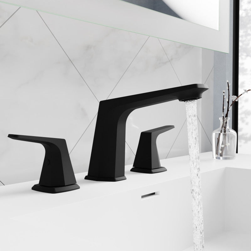 2-Handle 3-Hole 8 in. Widespread Bathroom Faucet With Pop-up Drain