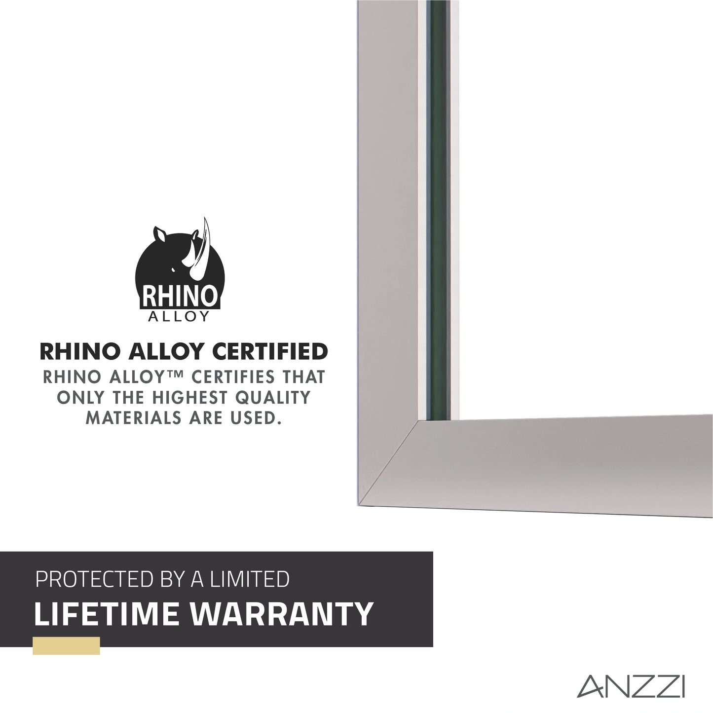 Veil Series 74 in. by 34 in. Framed Glass Shower Screen Shower Door
