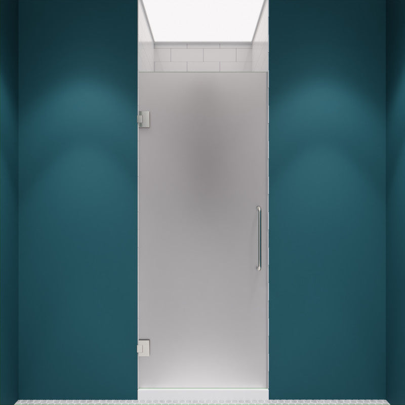 Passion Series 24 in. by 72 in. Frameless Hinged shower door with Handle