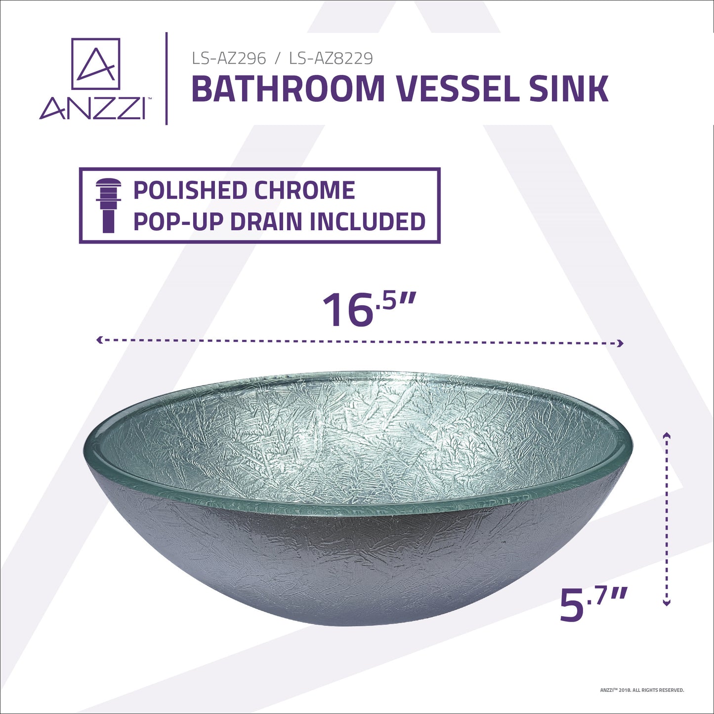 Gardena Series Deco-Glass Vessel Sink