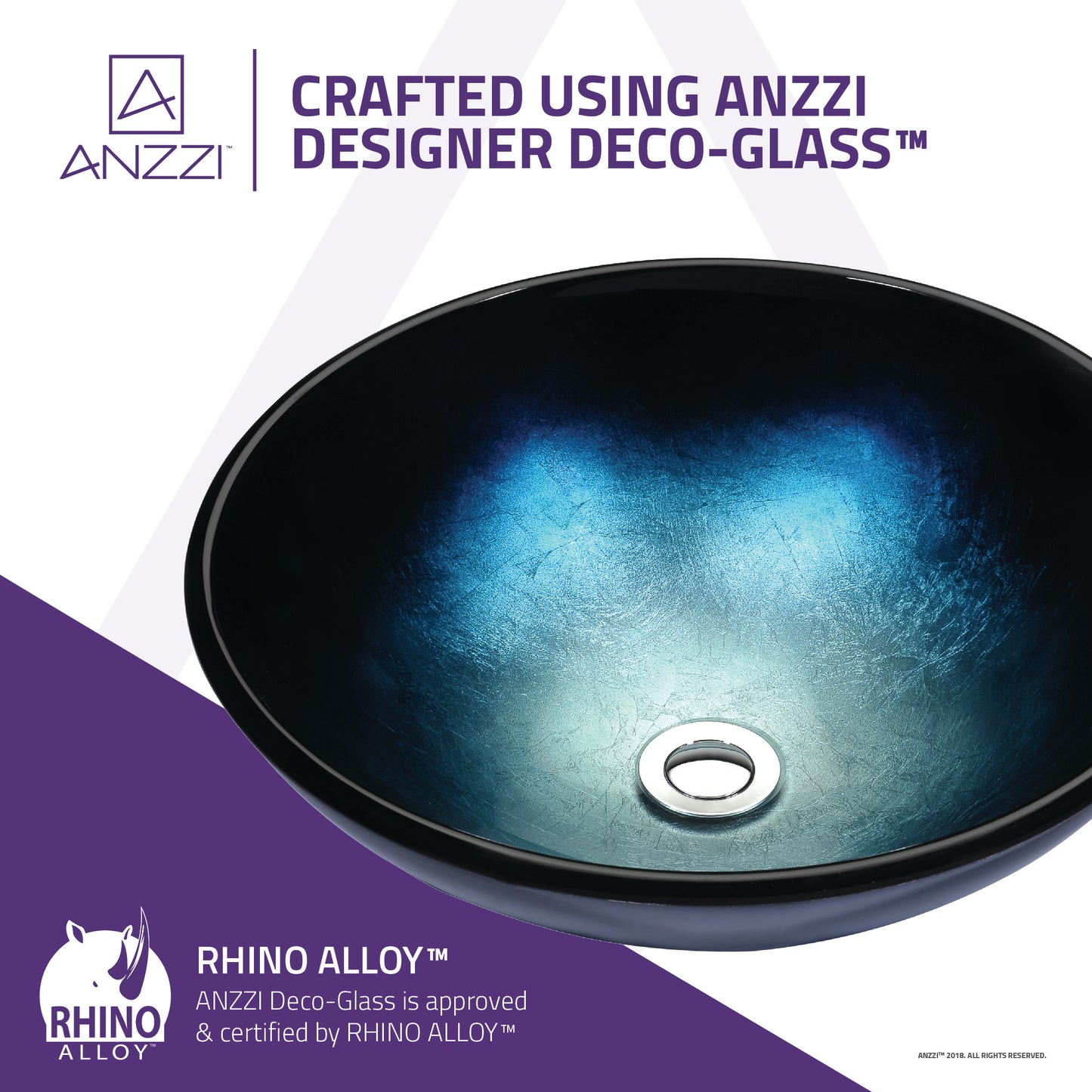 Tara Series Deco-Glass Vessel Sink