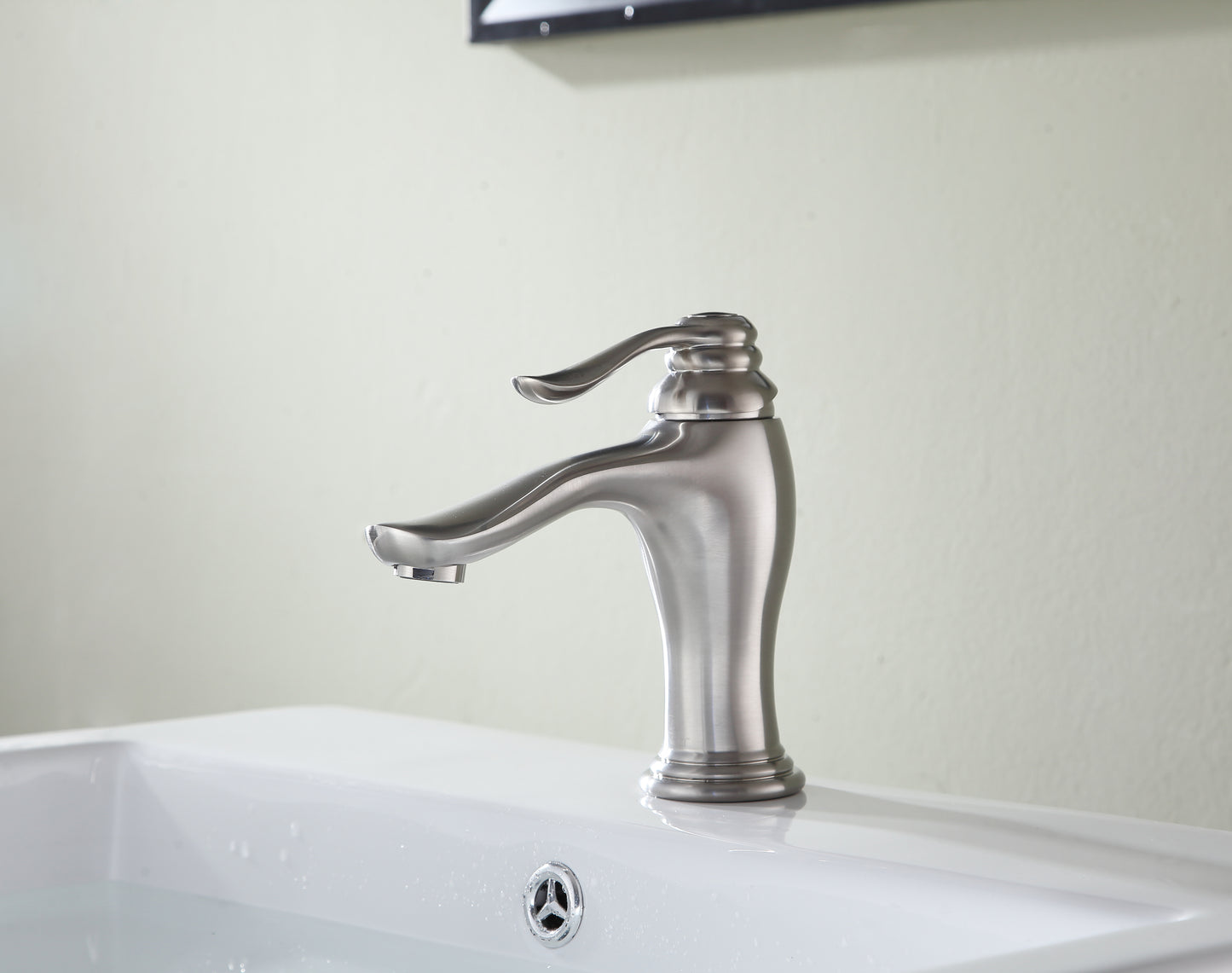 L-AZ104BN - Anfore Single Hole Single Handle Bathroom Faucet in Brushed Nickel