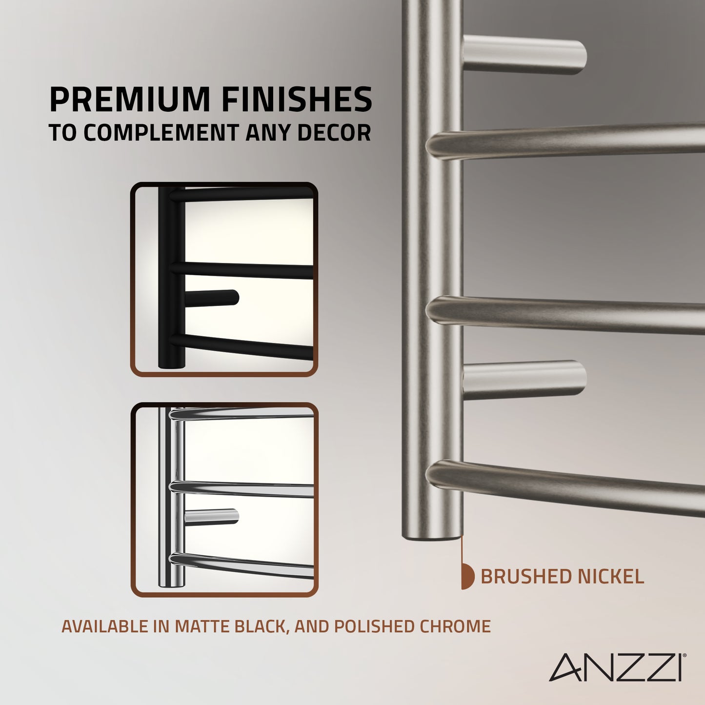 Glow 4-Bar Stainless Steel Wall Mounted Towel Warmer