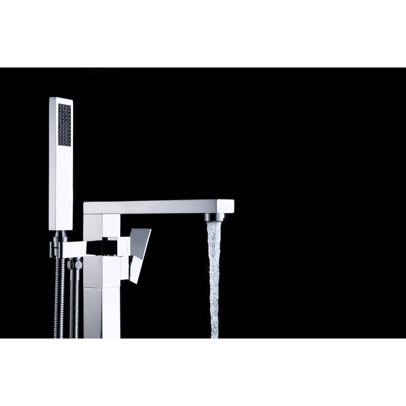 Khone 2-Handle Claw Foot Tub Faucet with Hand Shower