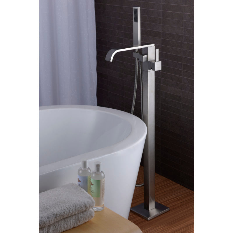 FS-AZ0044BN - Angel 2-Handle Claw Foot Tub Faucet with Hand Shower in Brushed Nickel