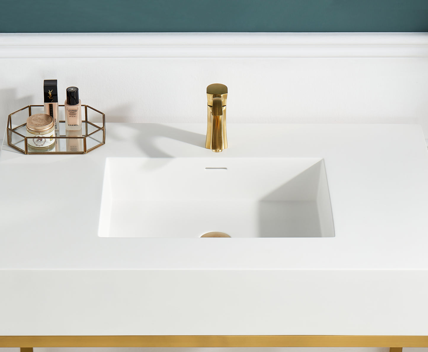 Ventura 36 in. Console Sink with Matte White Counter Top