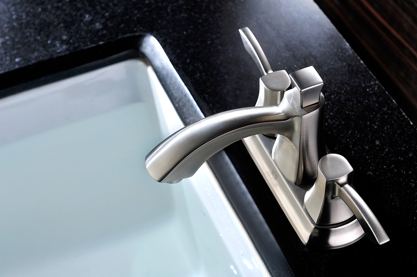 Vista Series 4 in. Centerset 2-Handle Mid-Arc Bathroom Faucet