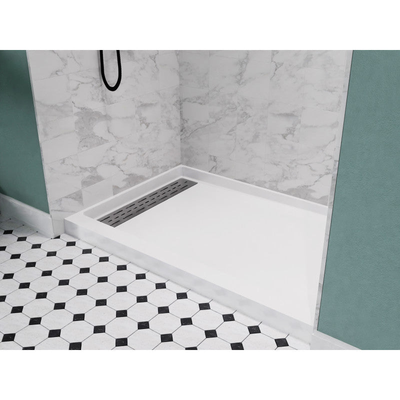 Alexander 48 in. x 32 in. Shower Base in White