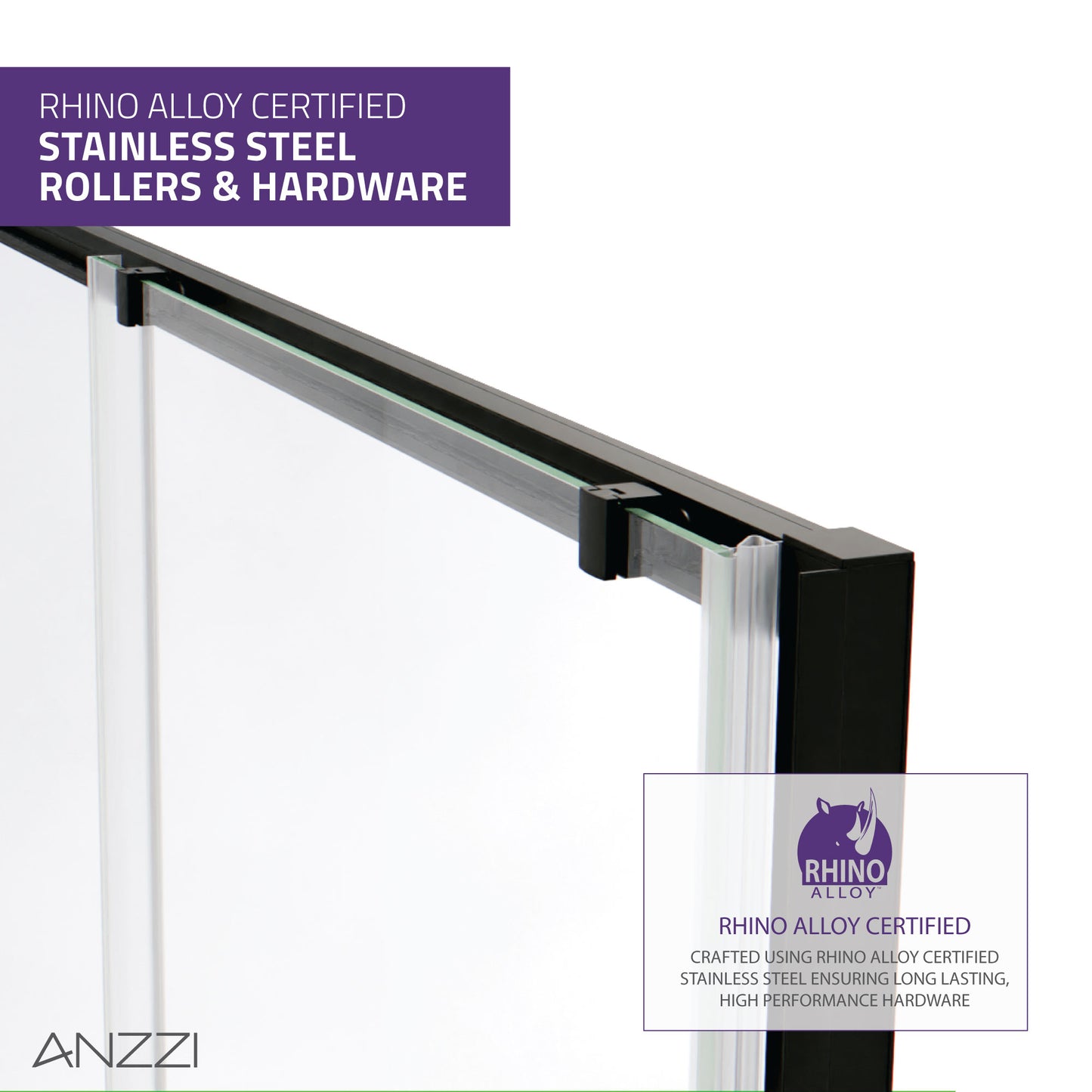 Halberd 48 in. x 72 in. Framed Shower Door with TSUNAMI GUARD