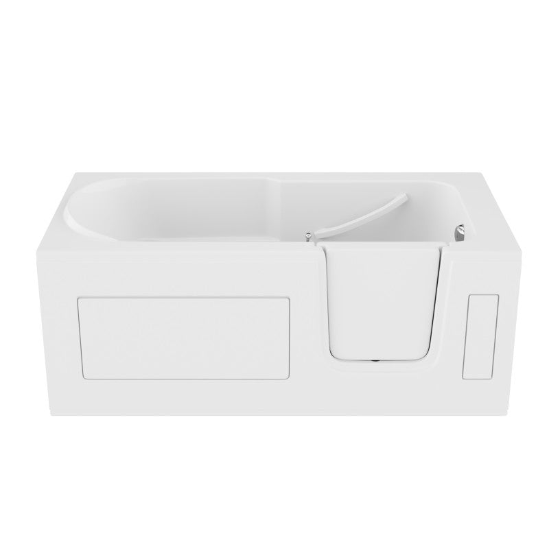 30 in. x 60 in. Right Drain Step-In Walk-In Soaking Tub with Low Entry Threshold in White