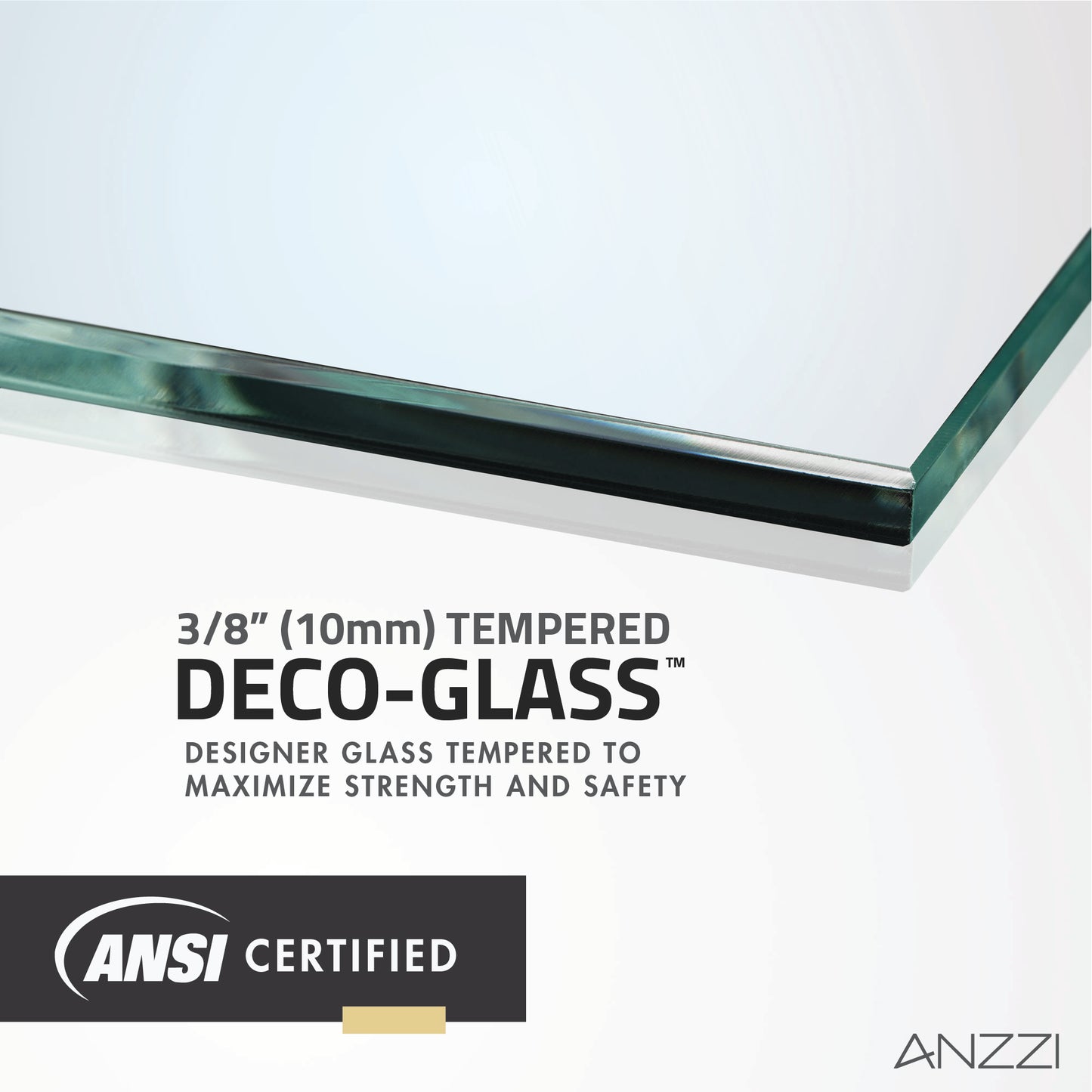 Lancer 23 in. x 72 in. Semi-Frameless Shower Door with TSUNAMI GUARD