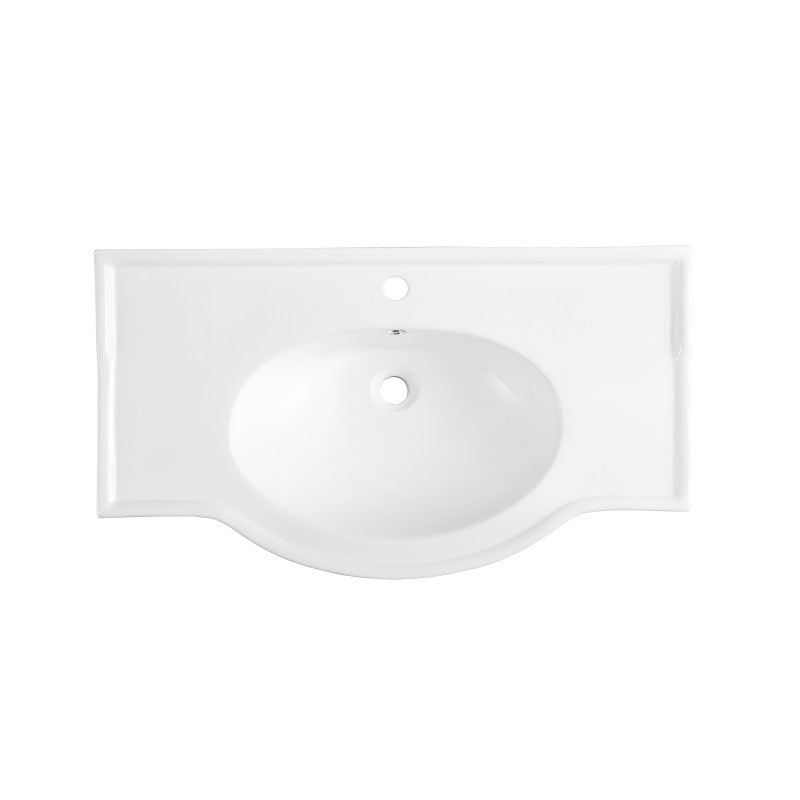 Viola 34.5 in. Console Sink with Ceramic Counter Top