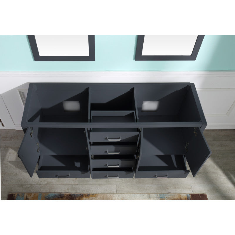 Chateau 72 in. W x 22 in. D Bathroom Vanity Set with Carrara Marble Top with White Sink