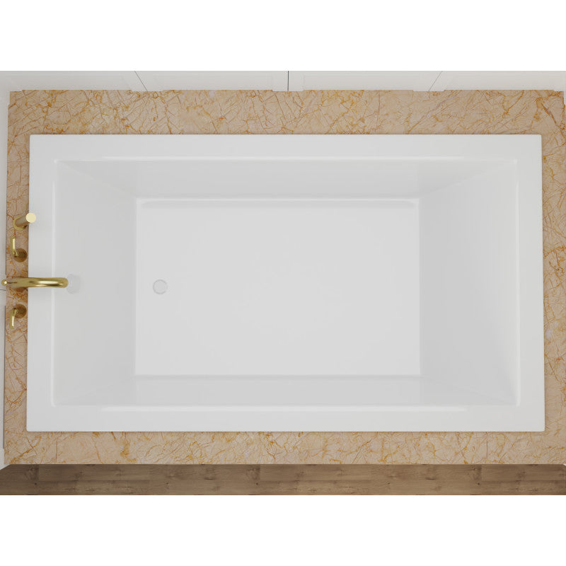 Illyrian 6 ft. Acrylic Reversible Drain Rectangular Bathtub in White