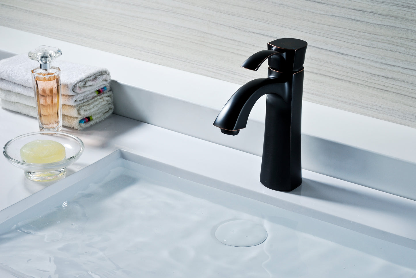 L-AZ013ORB - Rhythm Series Single Hole Single-Handle Mid-Arc Bathroom Faucet in Oil Rubbed Bronze