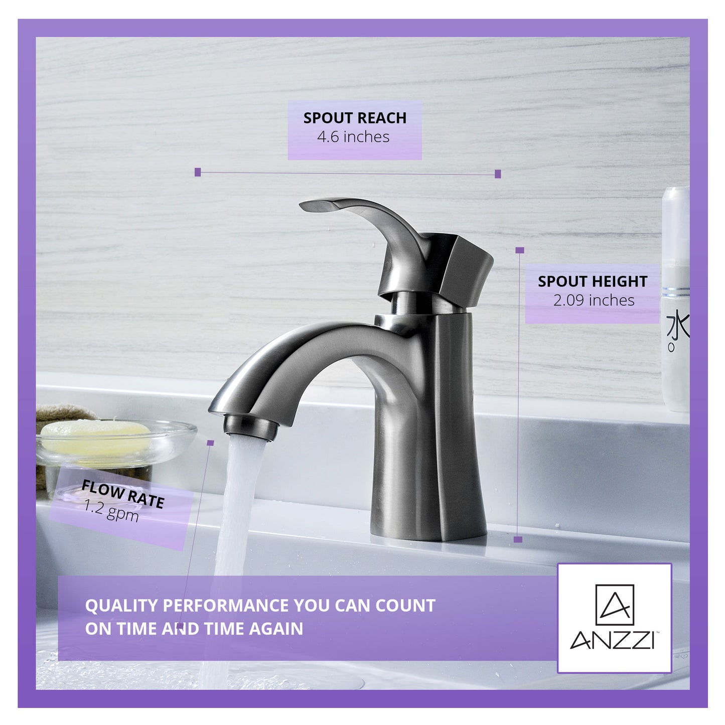 Alto Series Single Hole Single-Handle Mid-Arc Bathroom Faucet