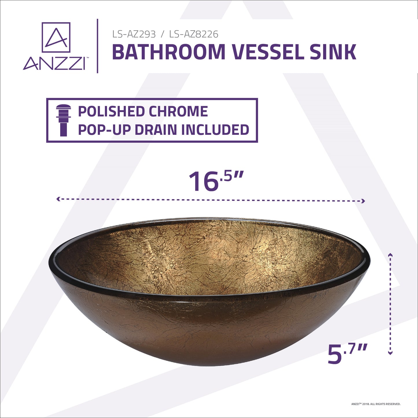 Gardena Series Deco-Glass Vessel Sink