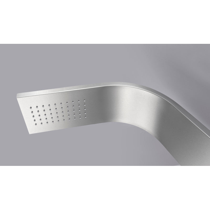 Visor 60 in. Full Body Shower Panel with Heavy Rain Shower and Spray Wand in Brushed Steel