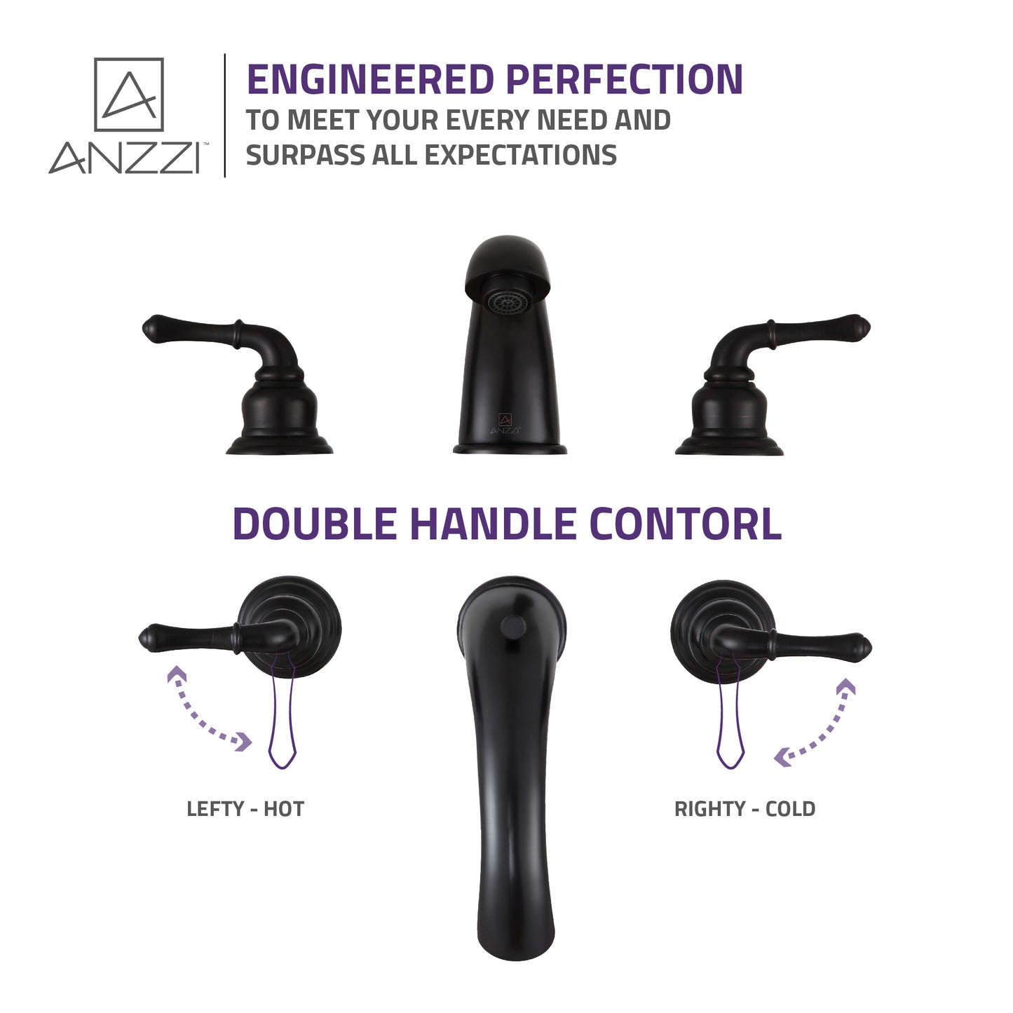Prince 8 in. Widespread 2-Handle Bathroom Faucet