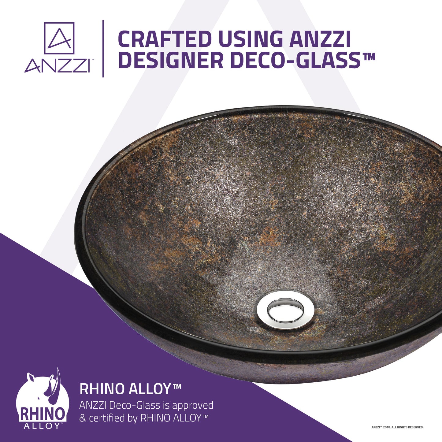 Tara Series Deco-Glass Vessel Sink
