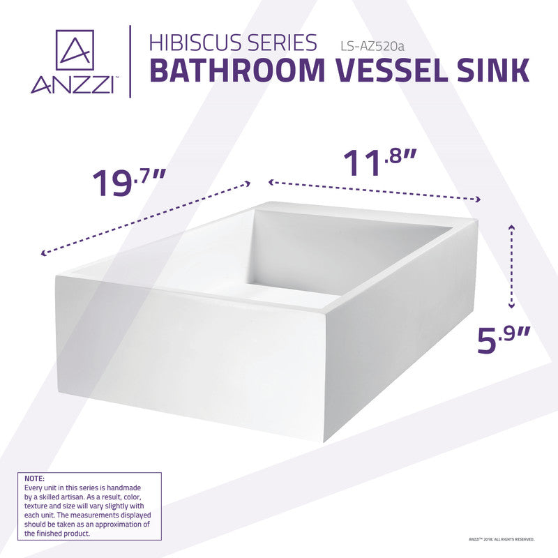 Pascal Solid Surface Vessel Sink in Matte White