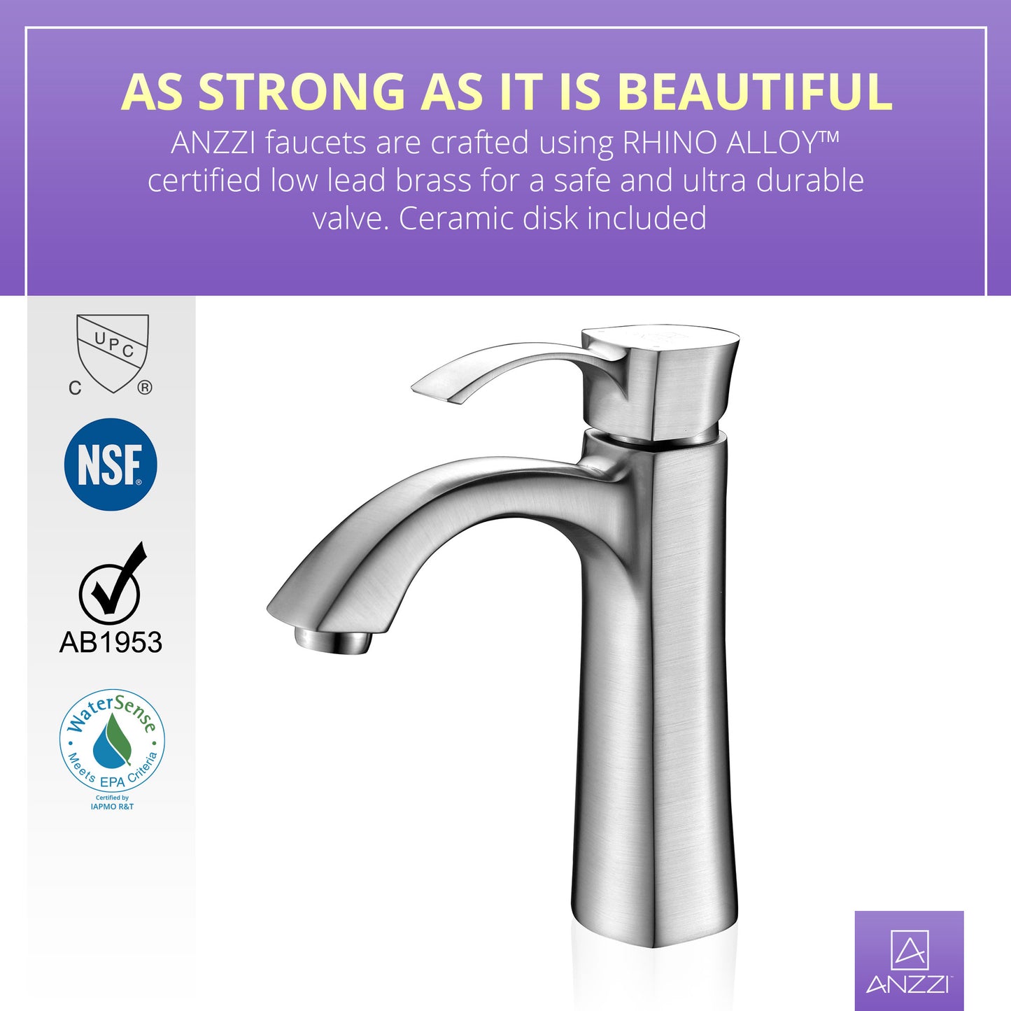 Rhythm Series Single Hole Single-Handle Mid-Arc Bathroom Faucet