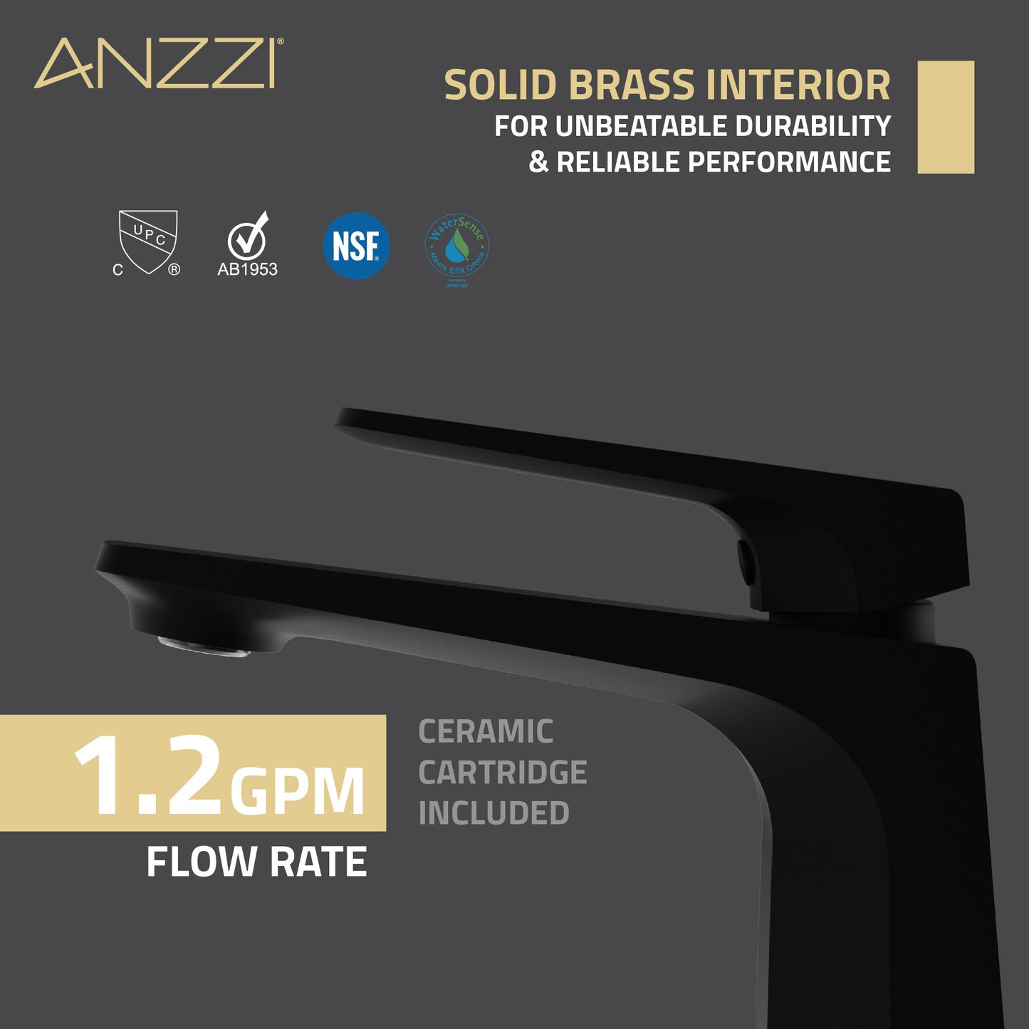 Single Handle Single Hole Bathroom Faucet With Pop-up Drain