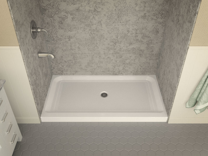 Tier 32 x 60 in. Single Threshold Shower Base in White