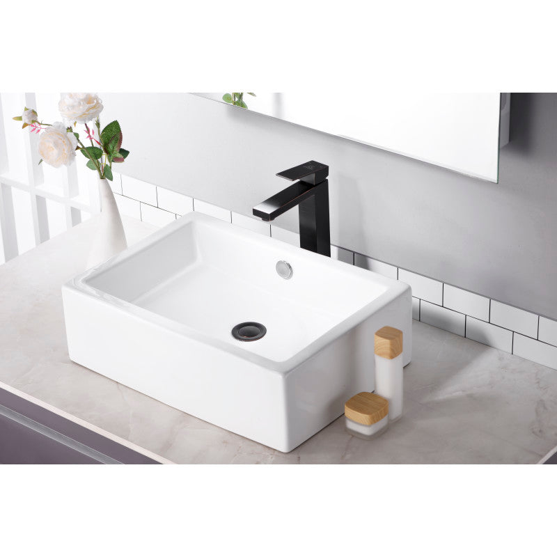 Enti Series Single Hole Single-Handle Vessel Bathroom Faucet in Oil Rubbed Bronze